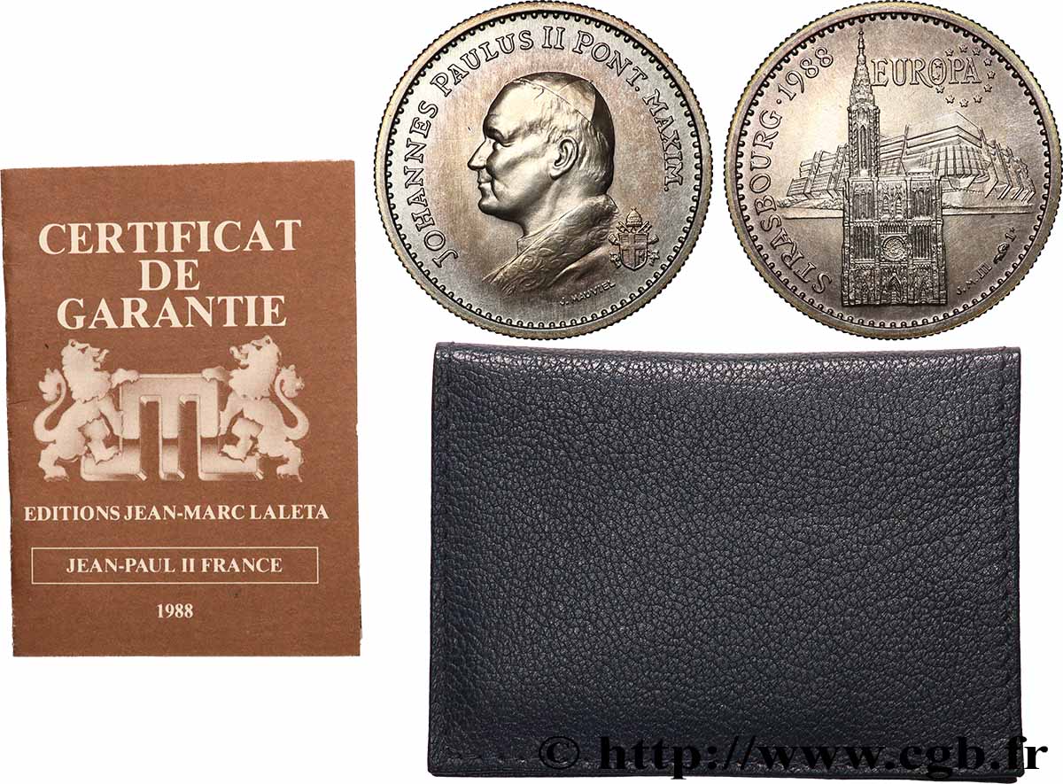 QUINTA REPUBBLICA FRANCESE Médaille, Jean Paul II, Strasbourg q.SPL