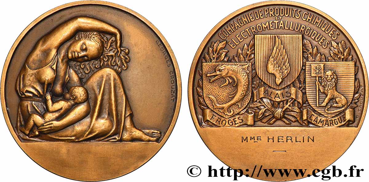 IV REPUBLIC Médaille, Compagnie de produits chimiques et électrométallurgiques AU