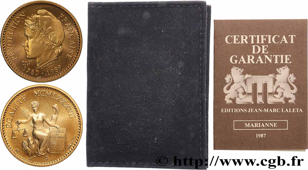 QUINTA REPUBBLICA FRANCESE Médaille, Bicentenaire de la Révolution Française, l’Égalité MS