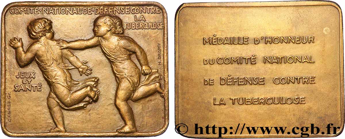III REPUBLIC Plaquette, Défense contre la Tuberculose AU