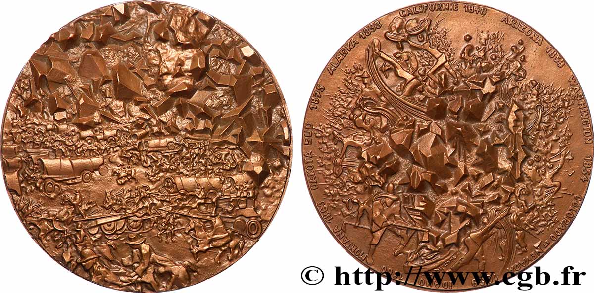 UNITED STATES OF AMERICA Médaille, La ruée vers l’or AU