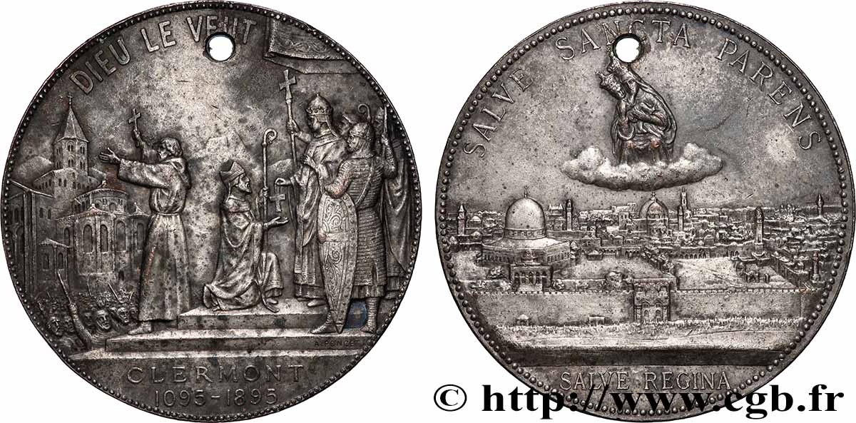 III REPUBLIC Médaille, Concile de Clermont AU