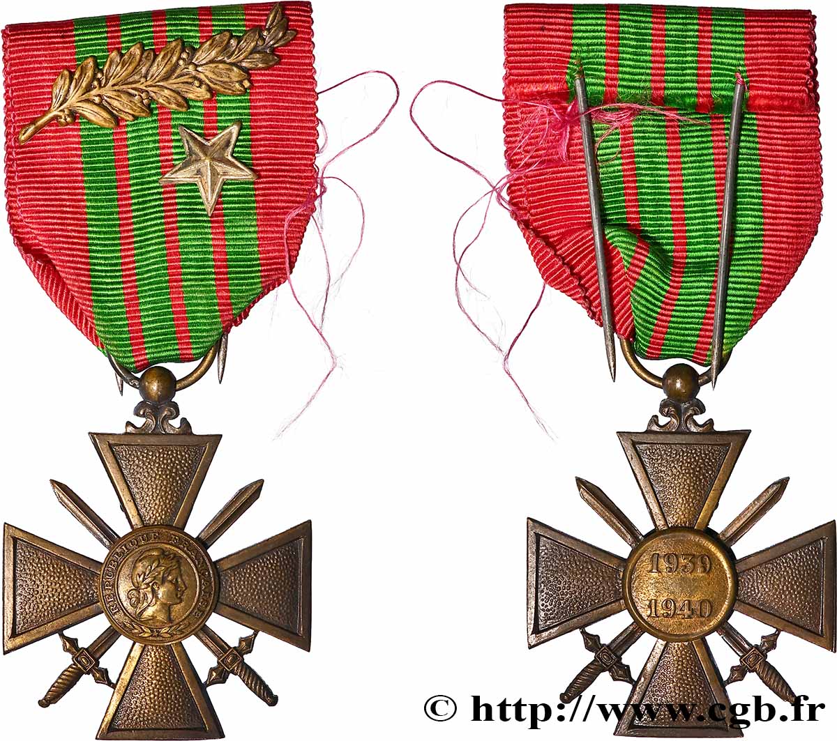III REPUBLIC Croix de guerre, 1939-1940 AU
