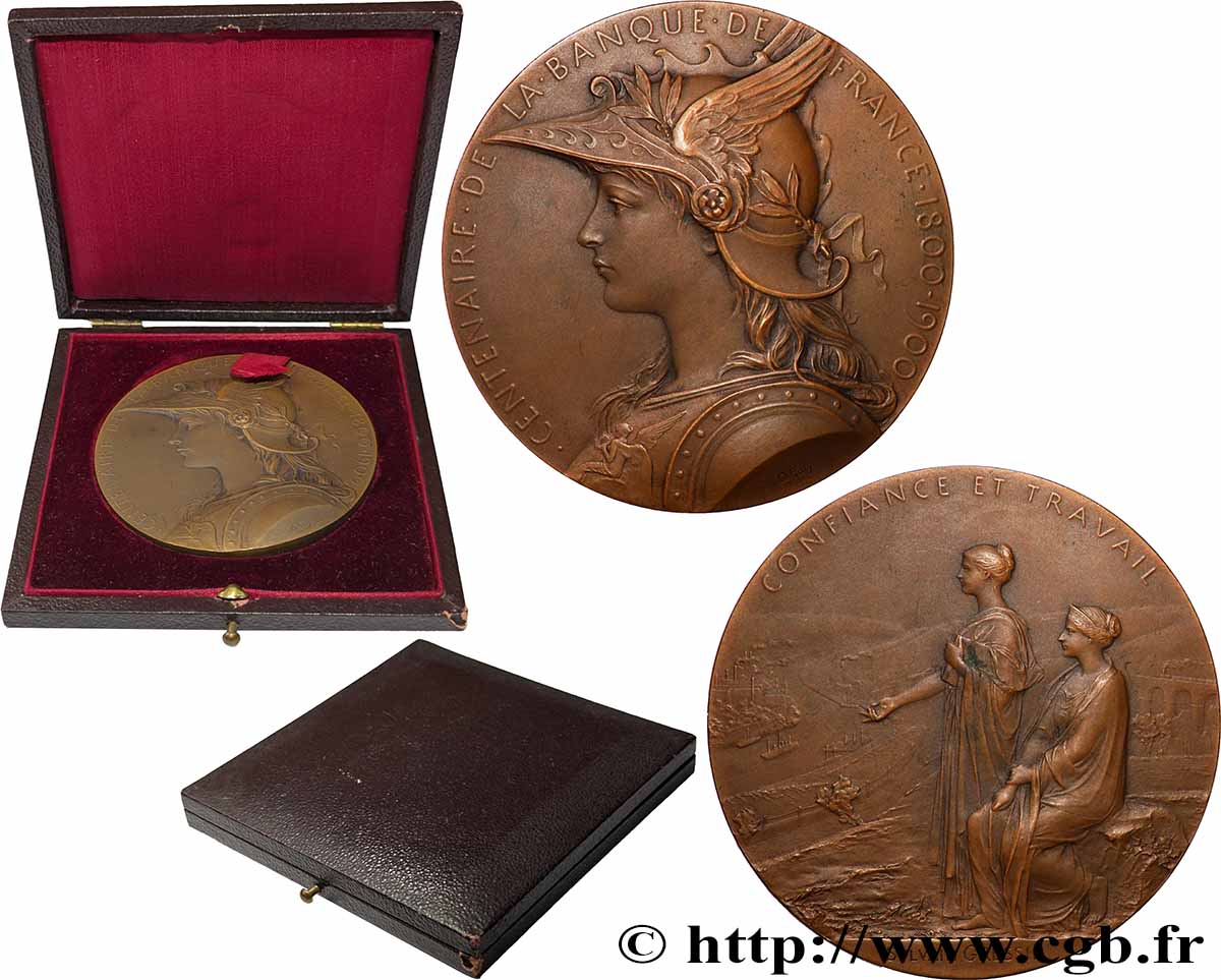 BANQUE DE FRANCE Médaille, Centenaire de la Banque de France SUP