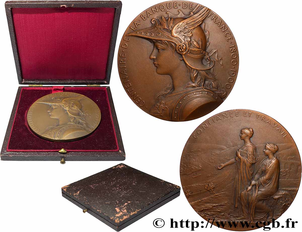 BANQUE DE FRANCE Médaille, Centenaire de la Banque de France SUP