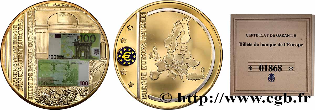 EUROPA Médaille, Billet de banque européenne BE