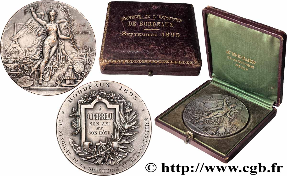 TROISIÈME RÉPUBLIQUE Médaille, Au mérite, Syndicat de la boucherie et de la charcuterie TTB
