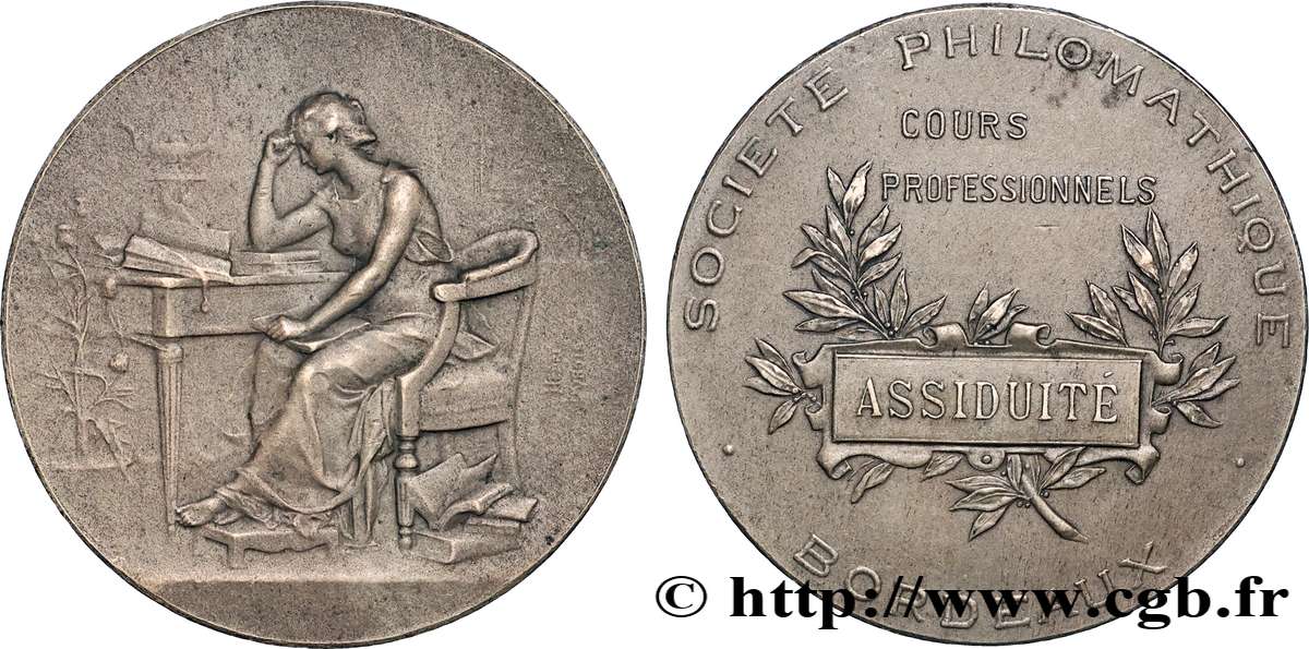 ÉTAT FRANÇAIS Médaille, Cercle philomathique, Cours professionnels SUP