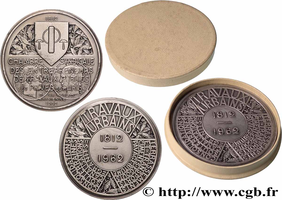 ASSOCIATIONS PROFESSIONNELLES - SYNDICATS Médaille, Travaux Urbains, Cinquantenaire SUP