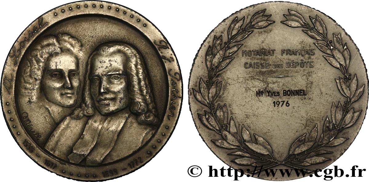 NOTAIRES DU XIXe SIECLE Médaille, Loisel et Pothier AU