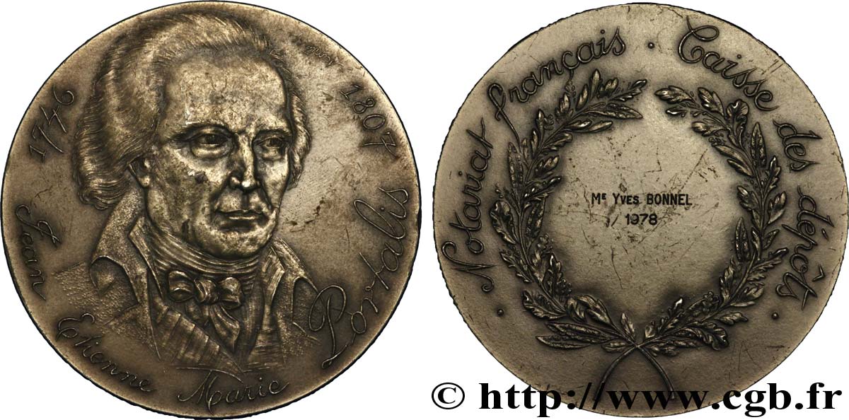19TH CENTURY NOTARIES (SOLICITORS AND ATTORNEYS) Médaille, Portalis AU