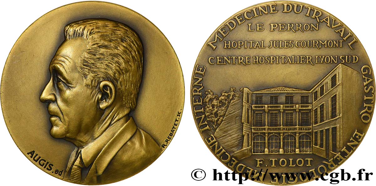 MONUMENTS ET HISTOIRE Médaille, Centre hospitalier Lyon Sud, Hôpital Jules Courmont SUP