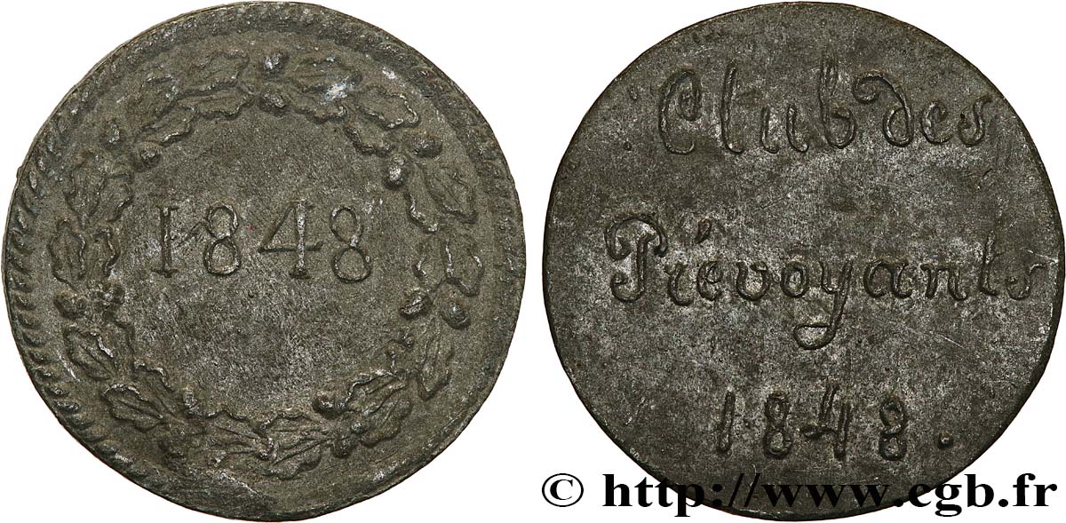 DEUXIÈME RÉPUBLIQUE Médaille, Club des prévoyants TTB