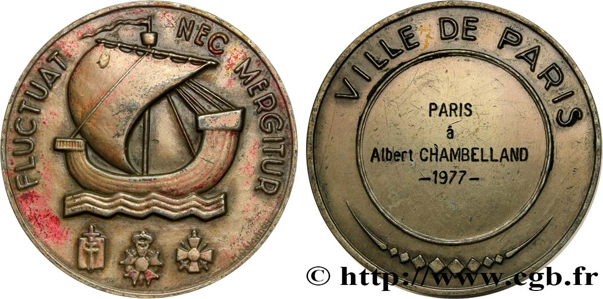 FUNFTE FRANZOSISCHE REPUBLIK Médaille - Fluctuac Nec Mergitur fVZ