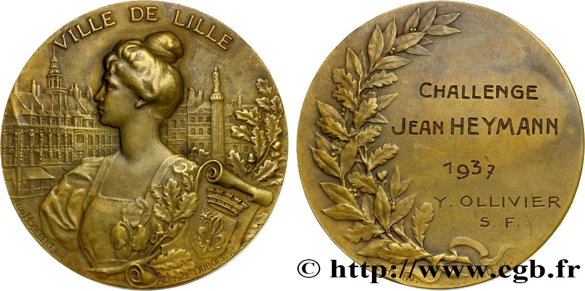 TERCERA REPUBLICA FRANCESA Médaille de la ville de Lille MBC+