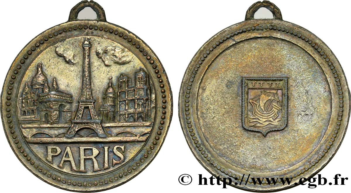 TERCERA REPUBLICA FRANCESA Médaille de souvenir de Paris MBC