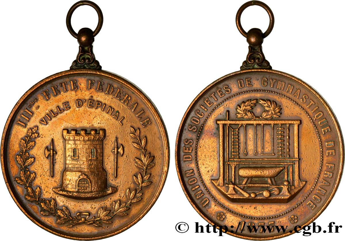 TROISIÈME RÉPUBLIQUE Médaille de la ville d’Épinal TTB+