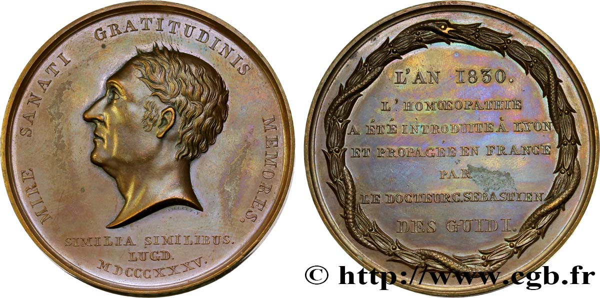LUIGI FILIPPO I Médaille commémorant l’homéopathie SPL