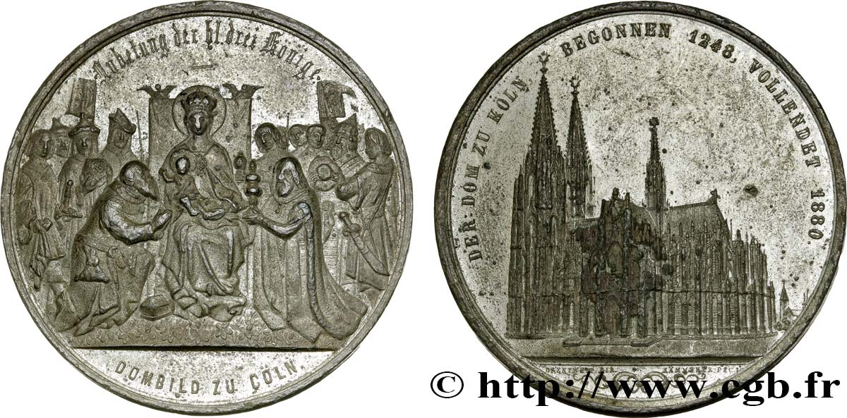 ALLEMAGNE Médaille pour l’achèvement de la cathédrale TTB