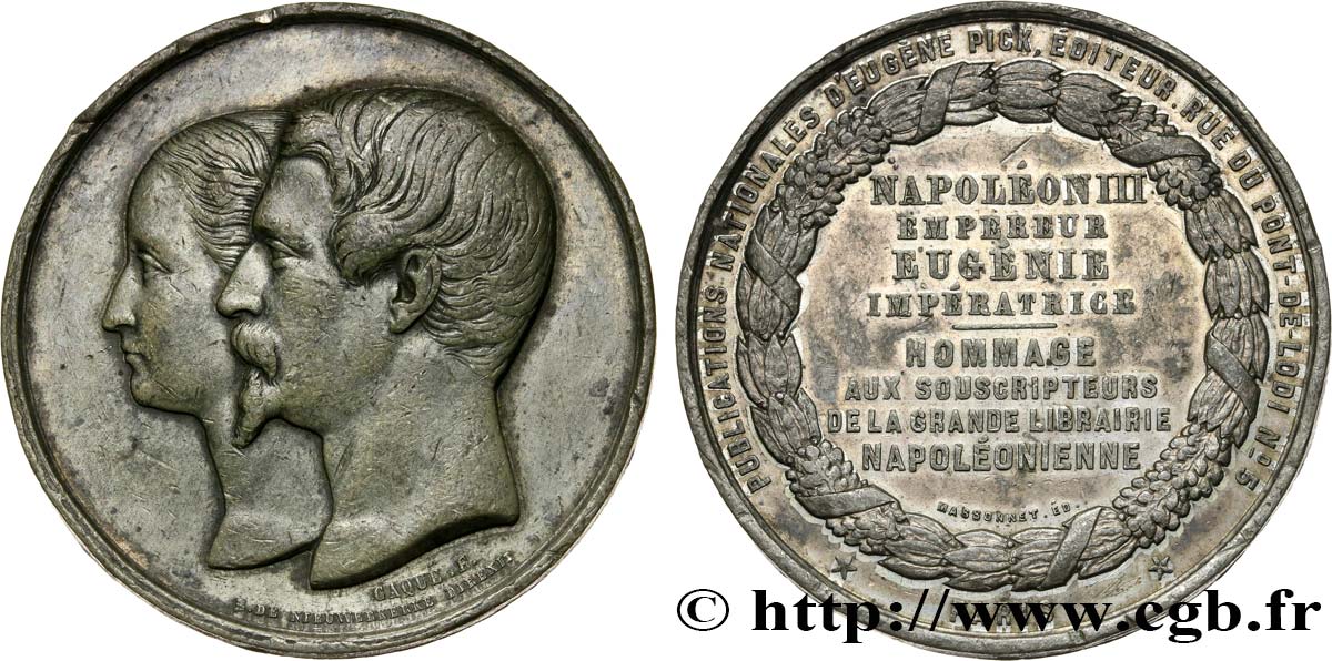 ZWEITES KAISERREICH Médaille de la grande librairie napoléonienne SS