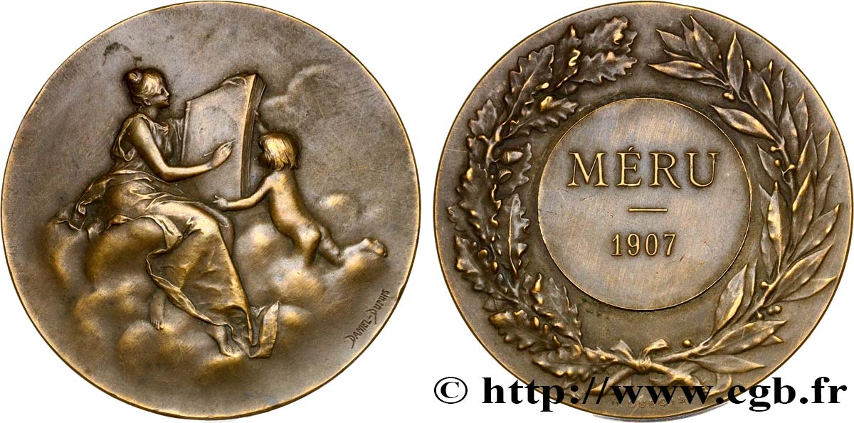 TERCERA REPUBLICA FRANCESA Médaille de Méru MBC+