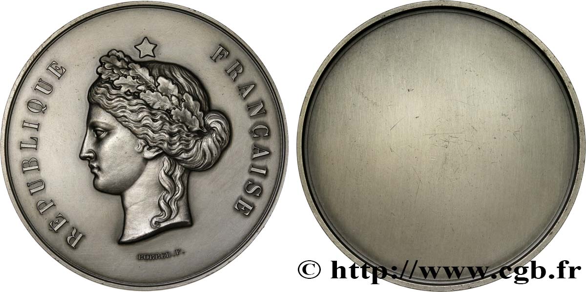 CINQUIÈME RÉPUBLIQUE Médaille uniface, République française SUP