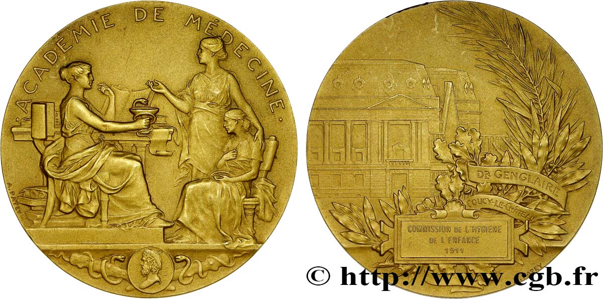 III REPUBLIC Médaille de l’Académie de médecine AU
