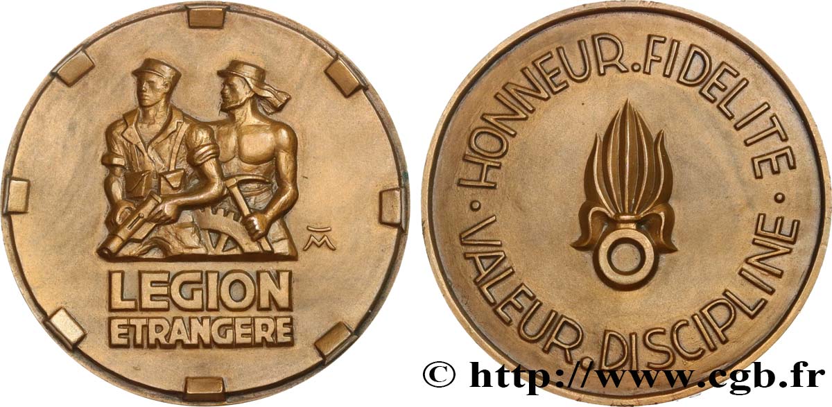QUATRIÈME RÉPUBLIQUE Médaille de la Légion Étrangère SUP