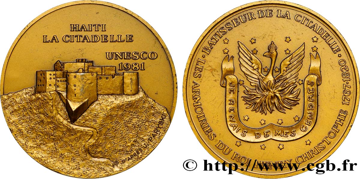 HAITI Médaille de la citadelle d’Haïti AU