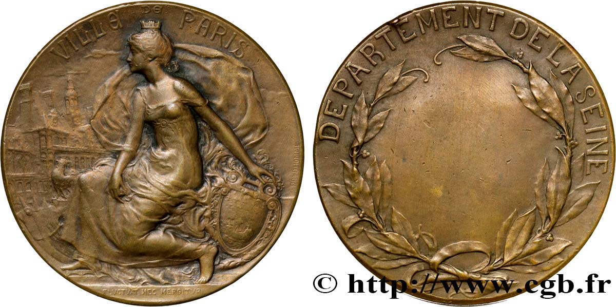 TERCERA REPUBLICA FRANCESA Médaille de le ville de Paris MBC
