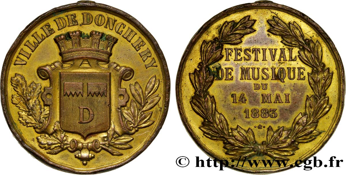 TROISIÈME RÉPUBLIQUE Médaille du festival de musique TTB