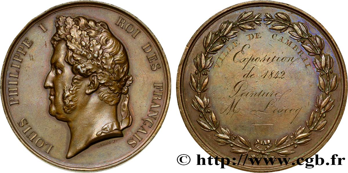 LUDWIG PHILIPP I Médaille de l’exposition de Cambray fVZ