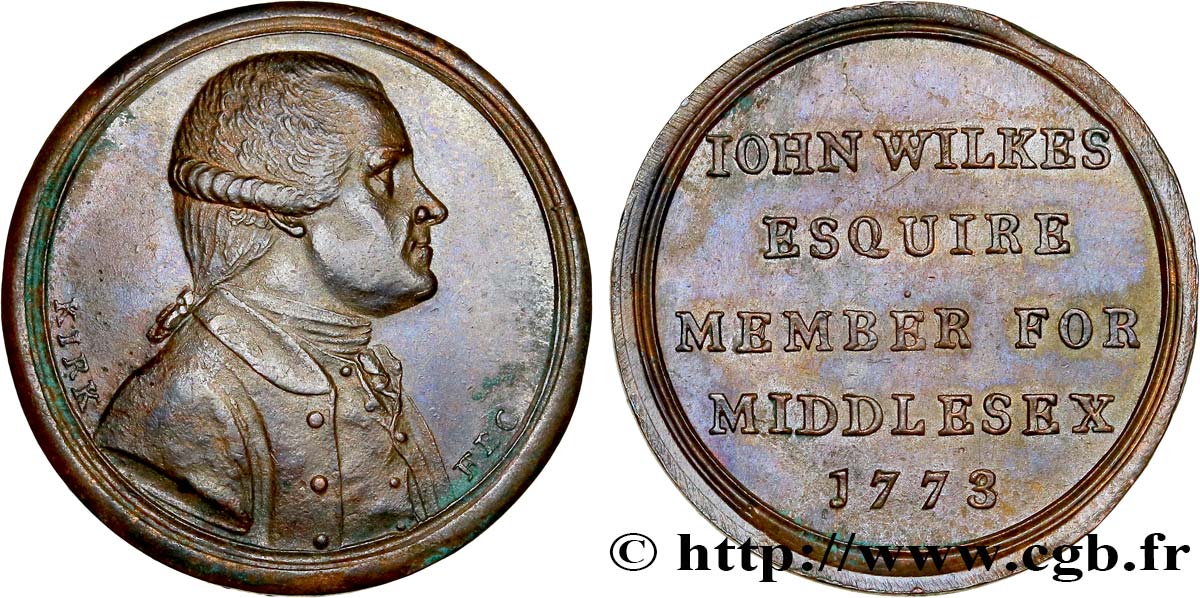 GROßBRITANNIEN - GEORG. III Médaille de Iohn Wilkes SS