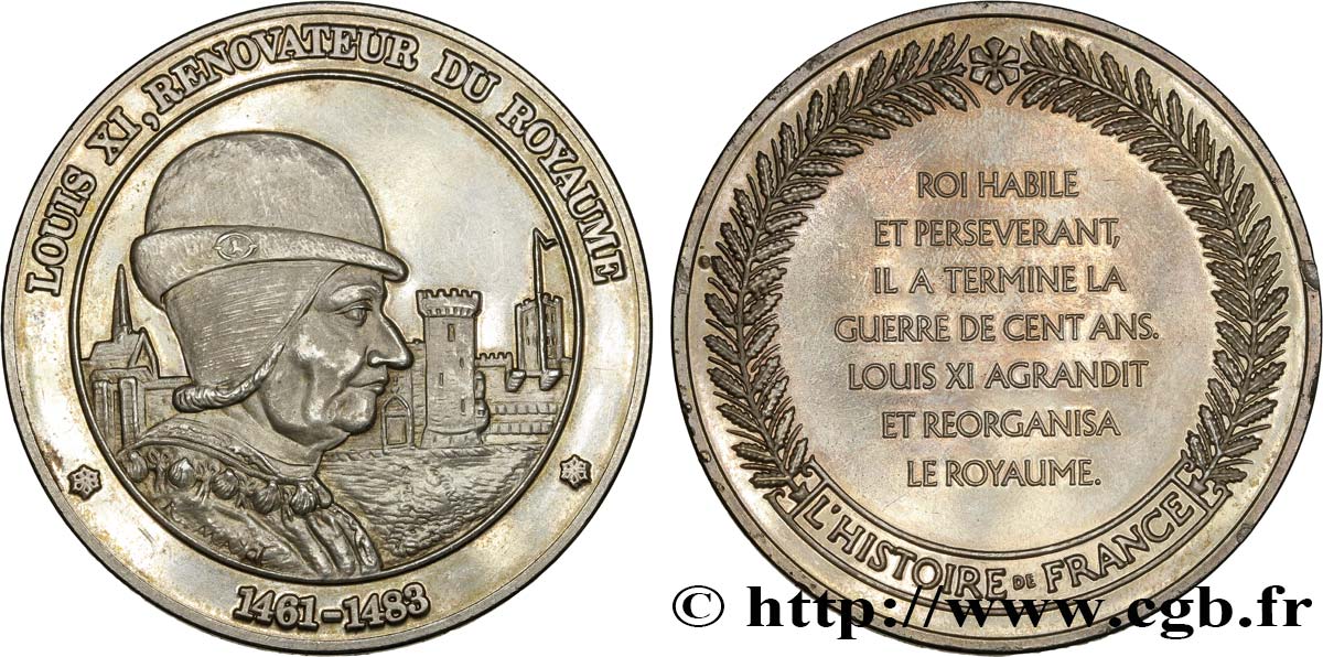 QUINTA REPUBLICA FRANCESA Médaille de Louis XI EBC
