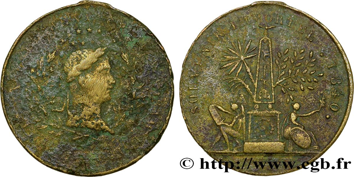 LOUIS-PHILIPPE I Médaille du souvenir napoléonien, à l’obélisque F/VF