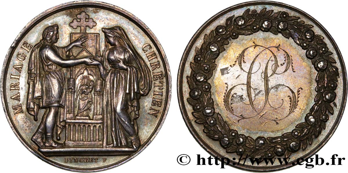 LOUIS-PHILIPPE I Médaille, Mariage chrétien AU