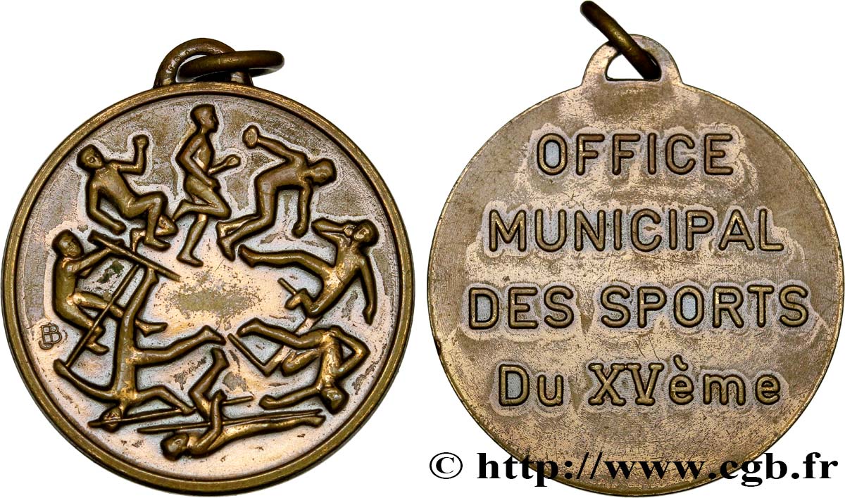 QUINTA REPUBLICA FRANCESA Médaille sportive du XVe arrondissement EBC
