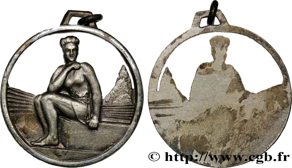 CINQUIÈME RÉPUBLIQUE Médaille ajourée, bijoux TTB+/TB+