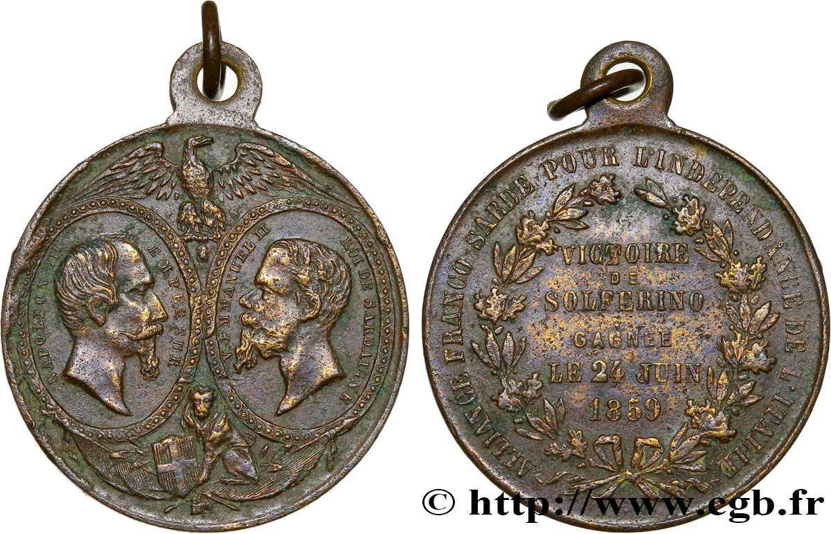 ZWEITES KAISERREICH Médaille de la victoire de Solférino SS