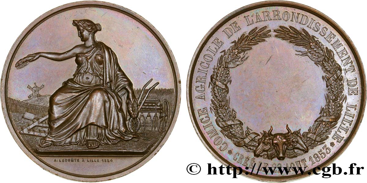 SEGUNDO IMPERIO FRANCES Médaille de Comice Agricole EBC