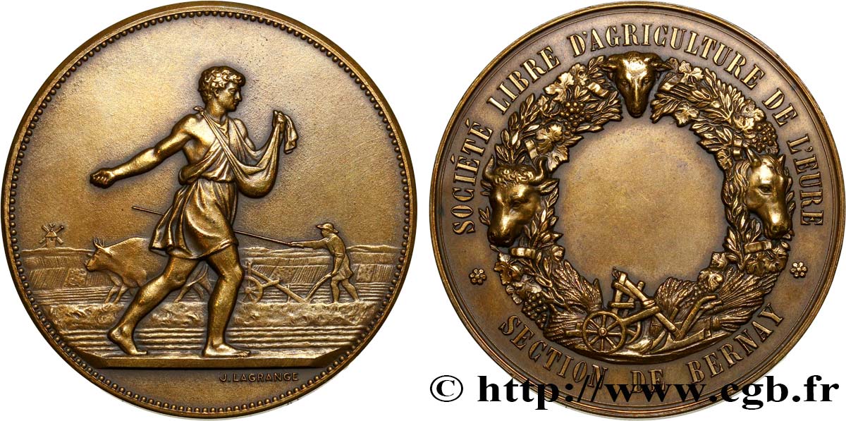 TROISIÈME RÉPUBLIQUE Médaille agricole SUP