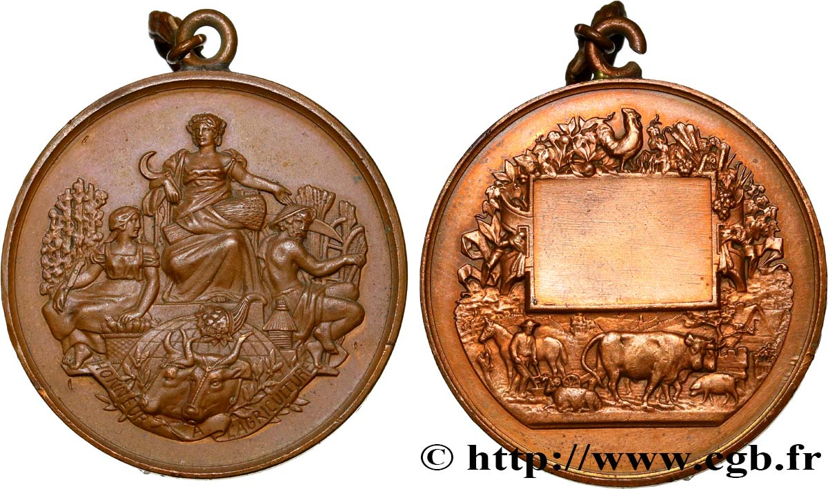 III REPUBLIC Médaille agricole AU
