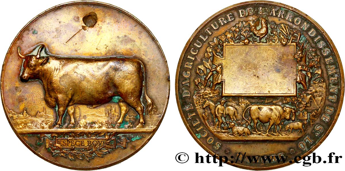 DRITTE FRANZOSISCHE REPUBLIK Médaille de concours agricole SS