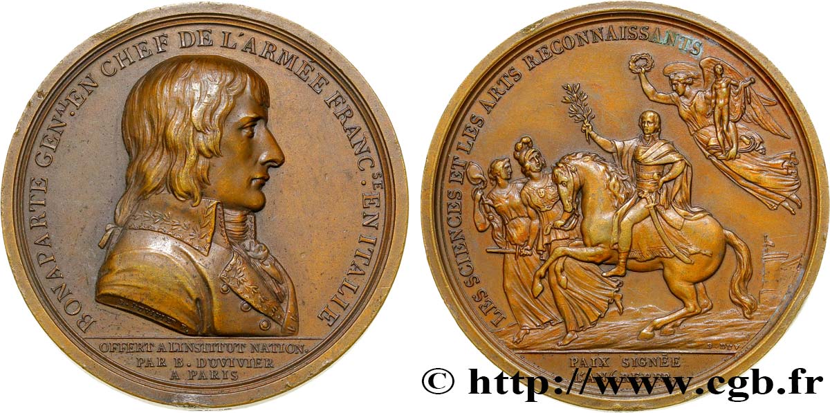 CONSULAT Médaille de du traité de Campo-Formio AU