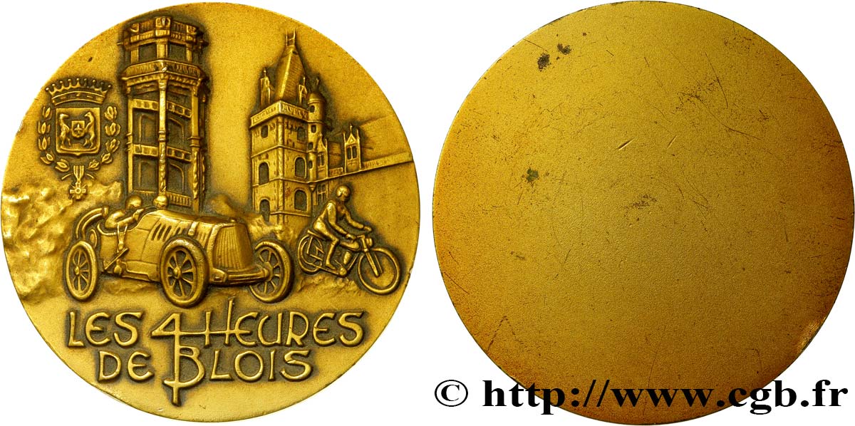V REPUBLIC Médaille uniface des 4 heures de Blois AU