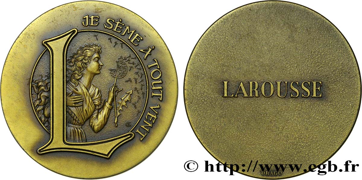V REPUBLIC Médaille de l’encyclopédie LAROUSSE AU