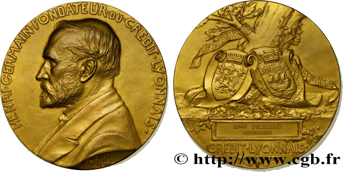 III REPUBLIC Médaille du Crédit Lyonnais AU