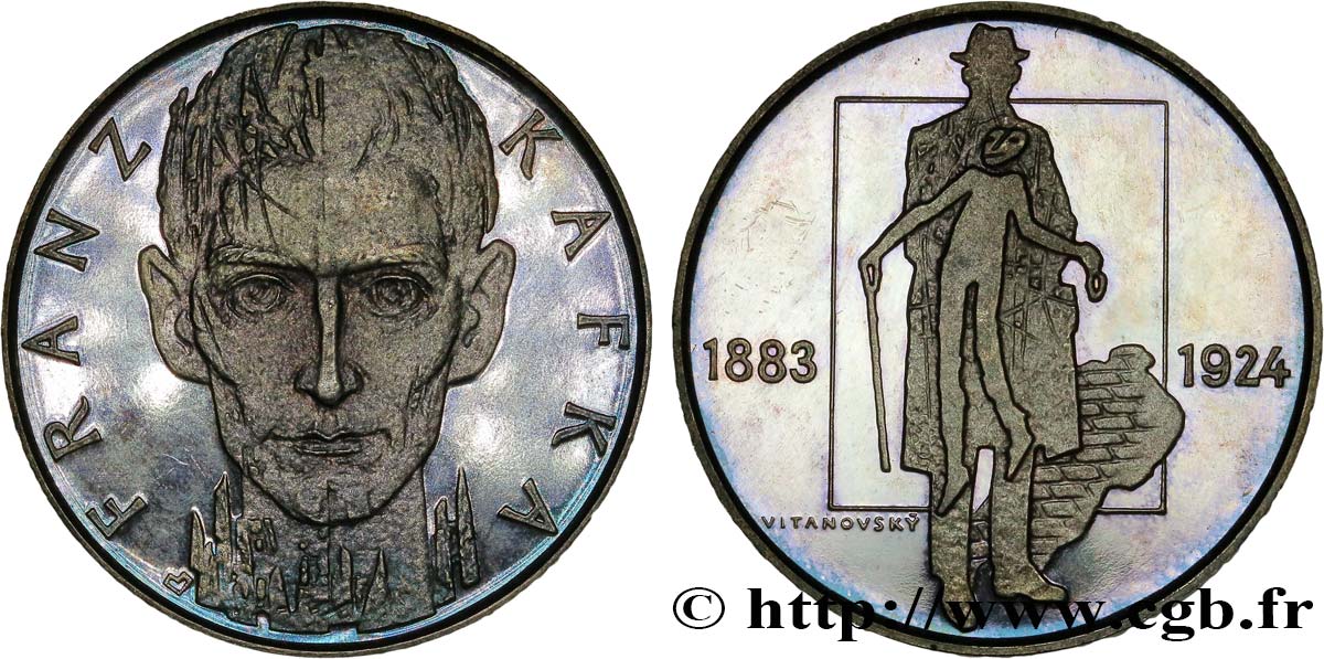 TCHÉCOSLOVAQUIE Médaille de Franz Kafka SPL