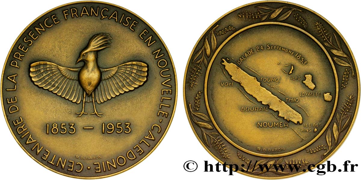 NUEVA CALEDONIA Médaille du centenaire de la présence française EBC