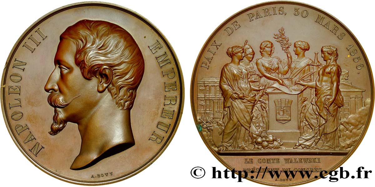 ZWEITES KAISERREICH Médaille de la paix de Paris VZ